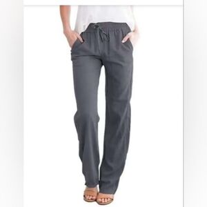 DOKOTOO Womens Drawstring Elastic Waist Casual Trousers. Size:2XL